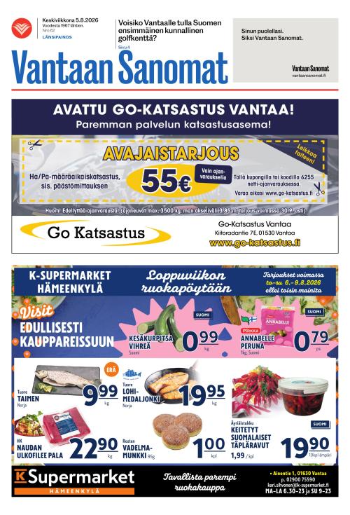 Vantaan Sanomat (Länsi) 5.8.2026