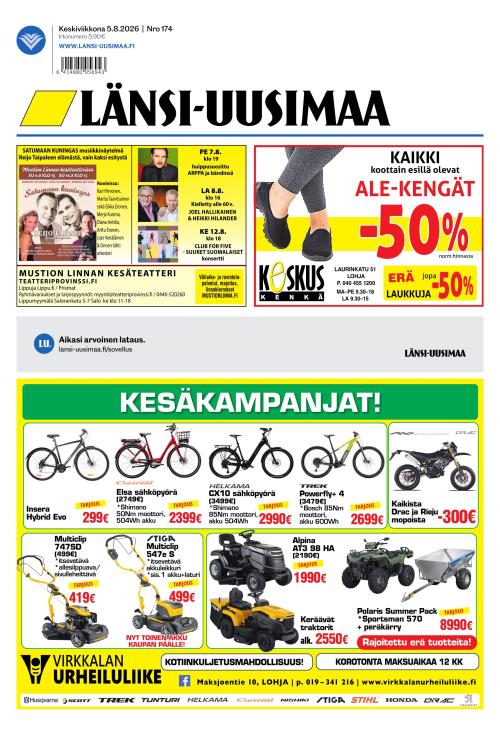 Länsi-Uusimaa 5.8.2026