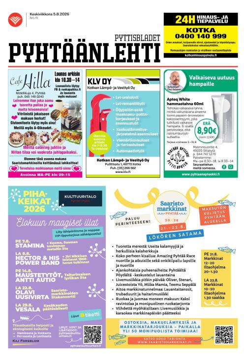 Pyhtäänlehti 5.8.2026