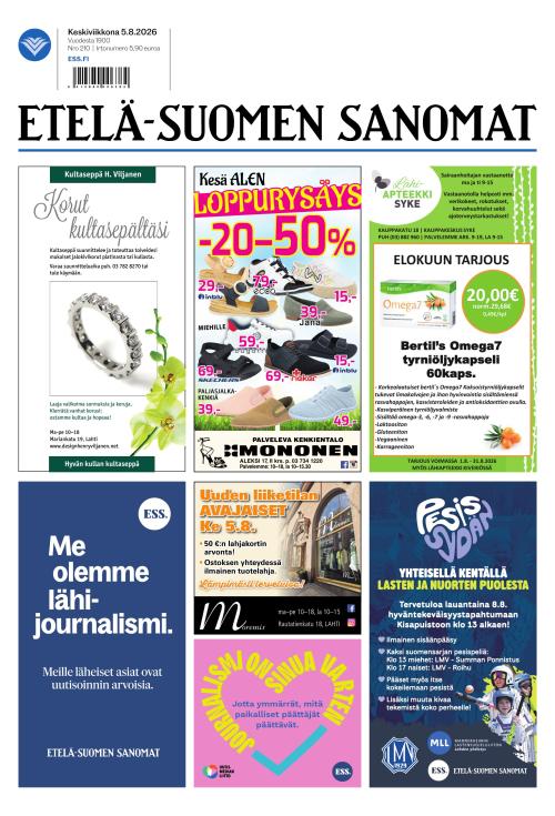 Etelä-Suomen Sanomat 5.8.2026