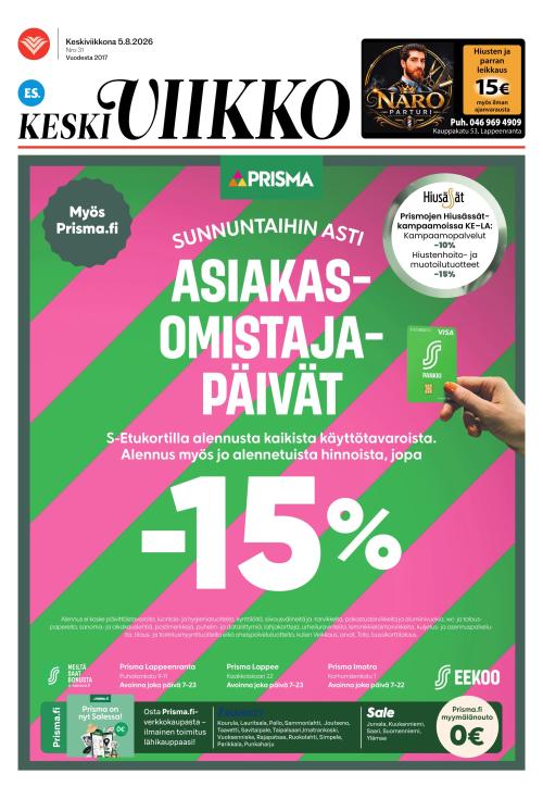 ES Keskiviikko (Etelä-Saimaa -liitteet) 5.8.2026