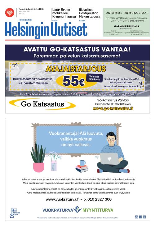 Helsingin Uutiset (Koillinen) 5.8.2026