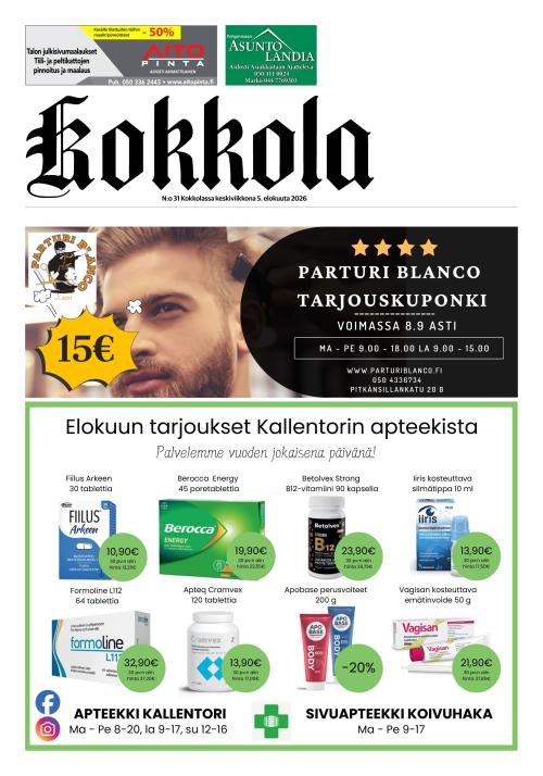 Kokkola-lehti 5.8.2026