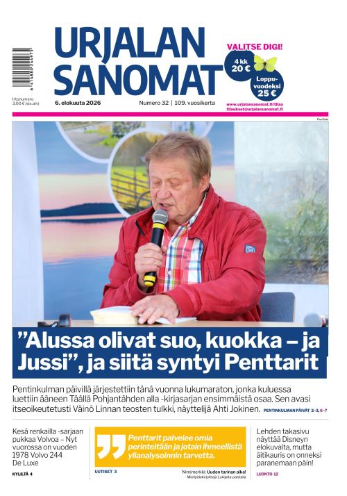 Urjalan Sanomat 6.8.2026