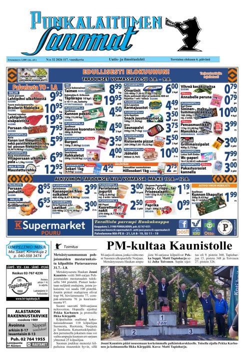 Punkalaitumen Sanomat 6.8.2026