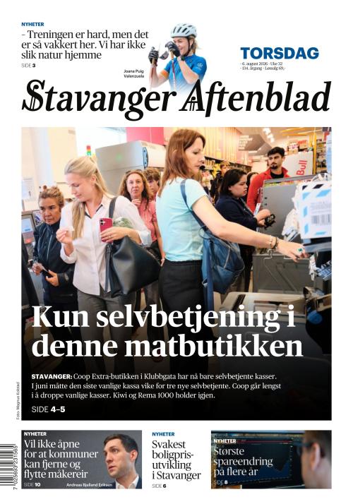 Stavanger Aftenblad 6.8.2026