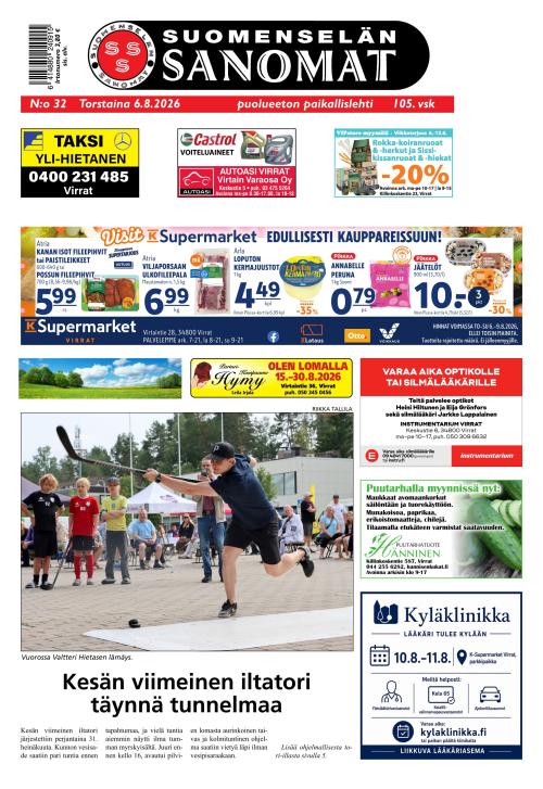 Suomenselän Sanomat 6.8.2026