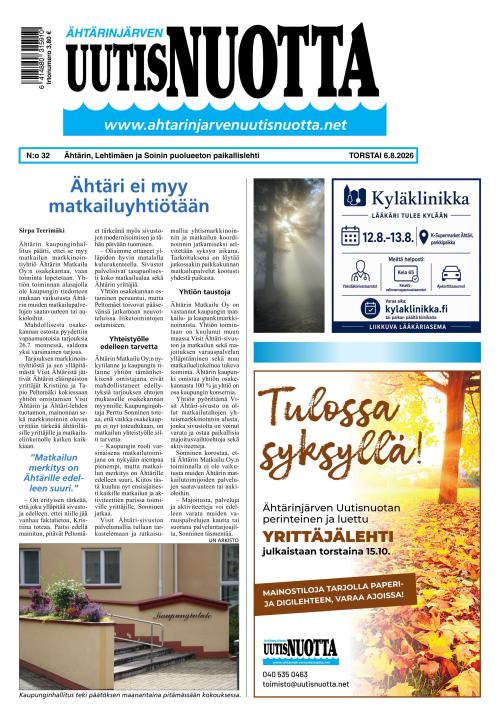 Ähtärinjärven Uutisnuotta 6.8.2026