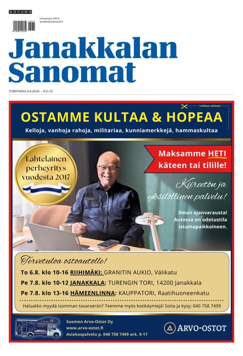 Janakkalan Sanomat 6.8.2026