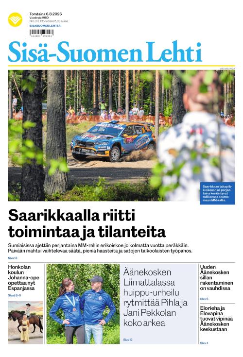 Sisä-Suomen Lehti 6.8.2026