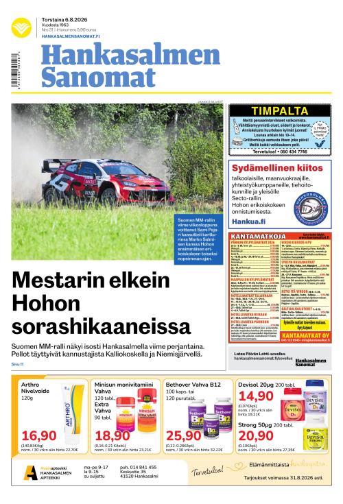 Hankasalmen Sanomat 6.8.2026