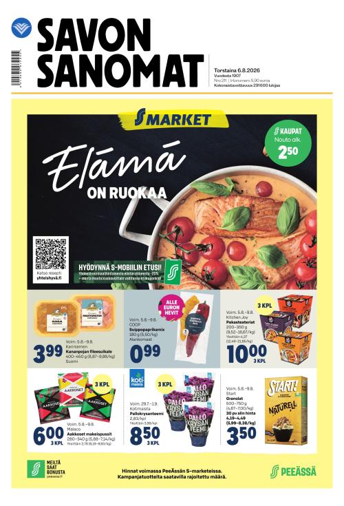Savon Sanomat 6.8.2026