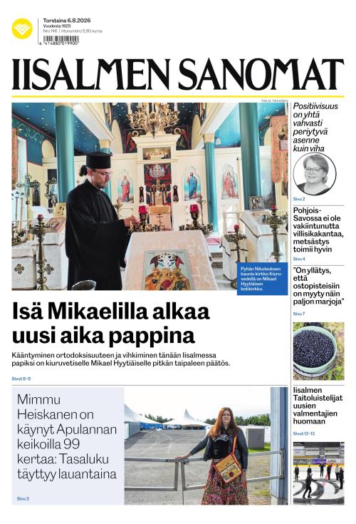 Iisalmen Sanomat 6.8.2026