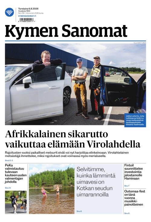 Kymen Sanomat 6.8.2026