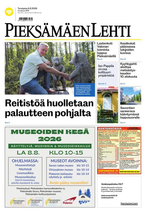 Pieksämäen lehti 6.8.2026