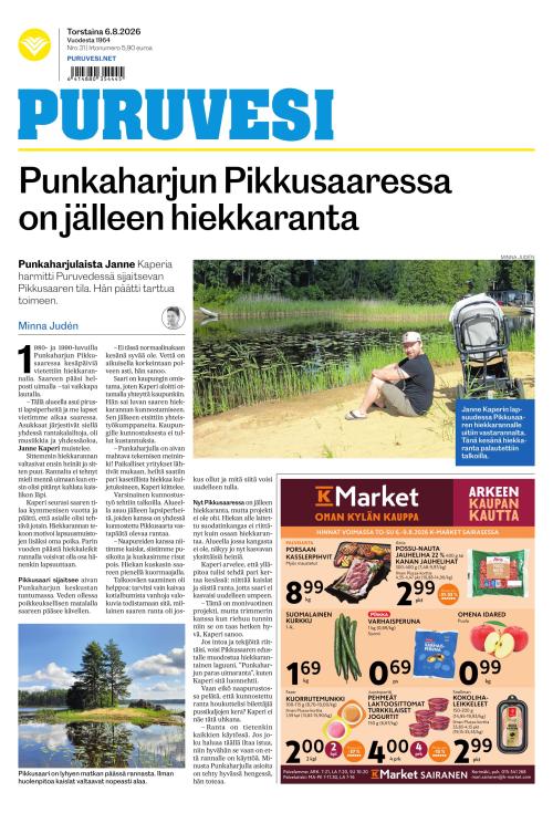 Puruvesi-lehti 6.8.2026