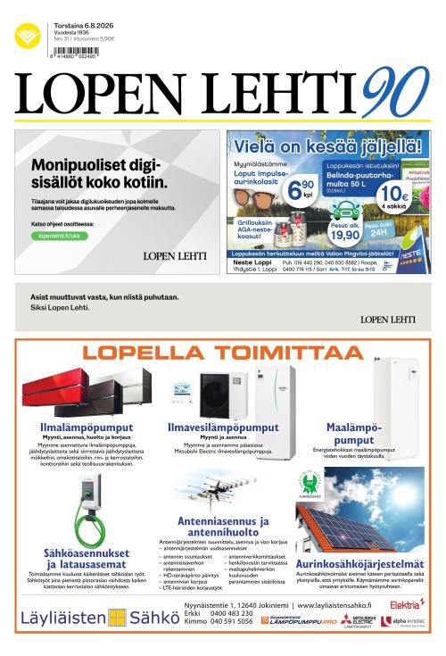 Lopen Lehti 6.8.2026