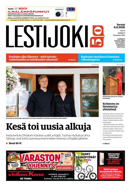 Lestijoki-lehti 6.8.2026
