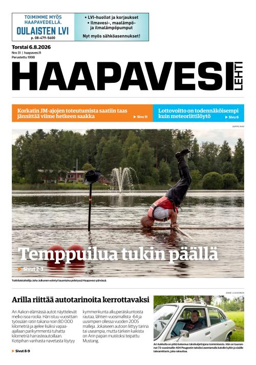 Haapavesi-lehti 6.8.2026