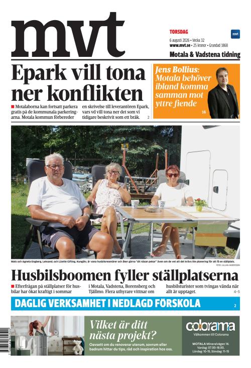 Motala Vadstena Tidning 6.8.2026