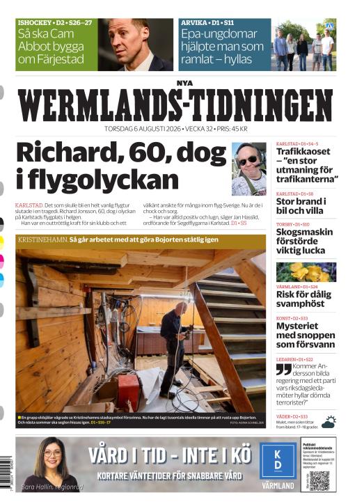 Nya Wermlands-Tidningen 6.8.2026