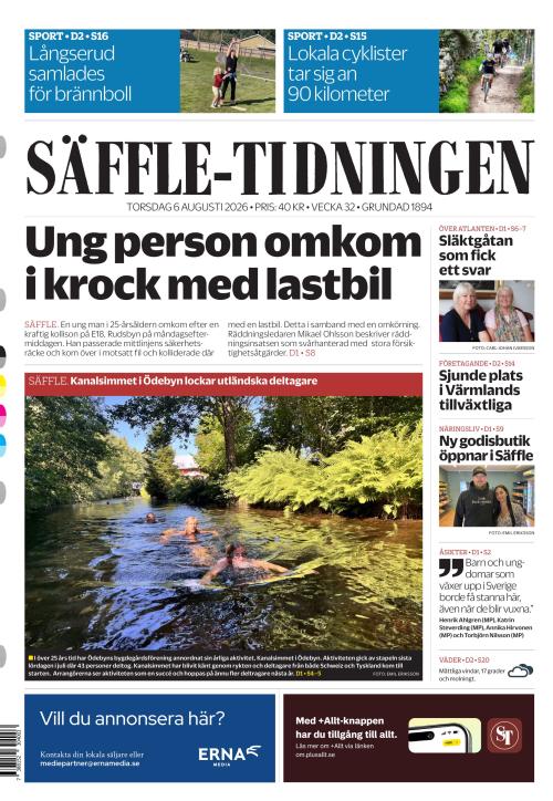 Säffle-Tidningen 6.8.2026