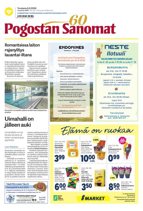 Pogostan Sanomat 6.8.2026