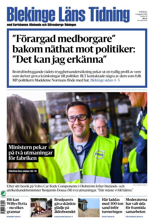 Blekinge Läns Tidning 6.8.2026