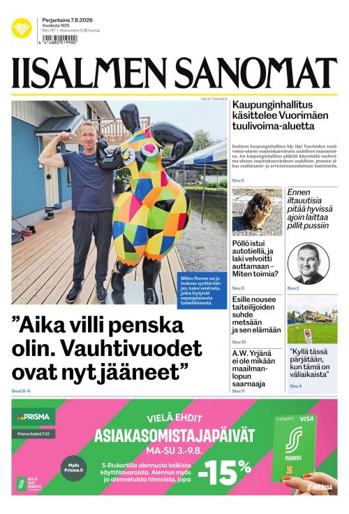 Iisalmen Sanomat 7.8.2026
