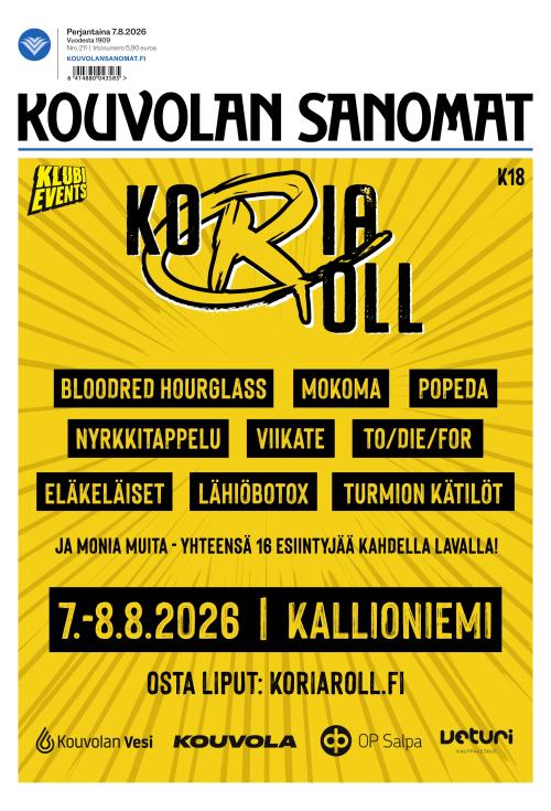 Kouvolan Sanomat 7.8.2026