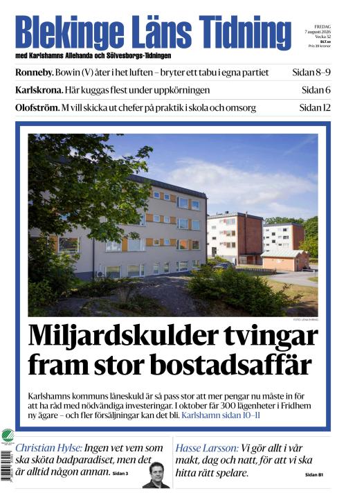 Blekinge Läns Tidning 7.8.2026
