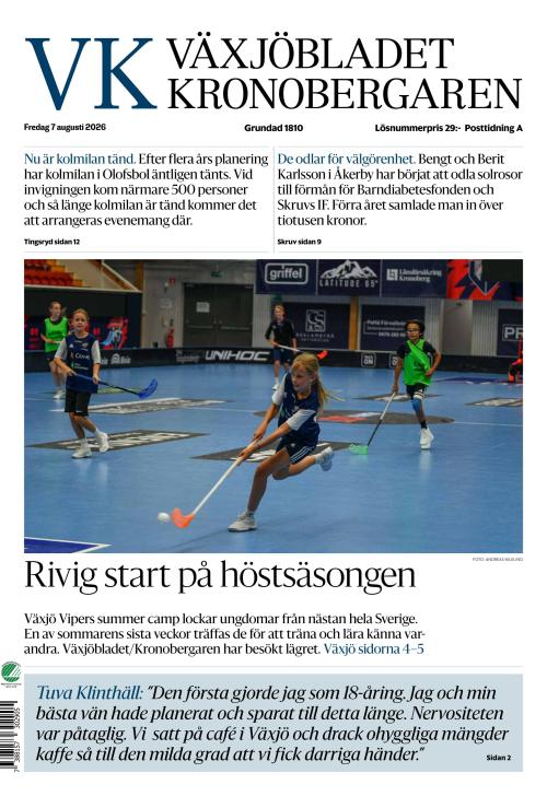 Växjöbladet Kronobergaren 7.8.2026