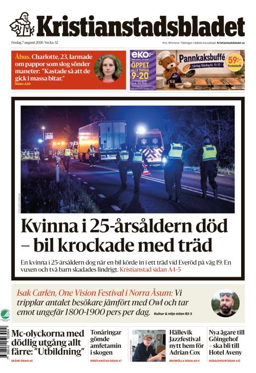 Kristianstadsbladet 7.8.2026
