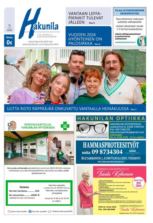 Hakunila-lehti 7.8.2026
