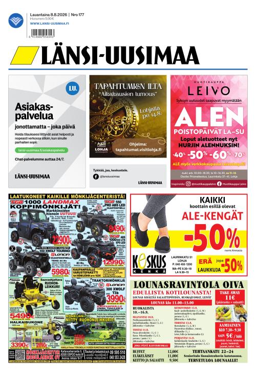 Länsi-Uusimaa 8.8.2026