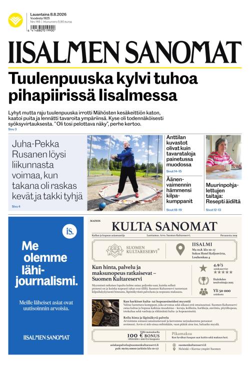 Iisalmen Sanomat 8.8.2026