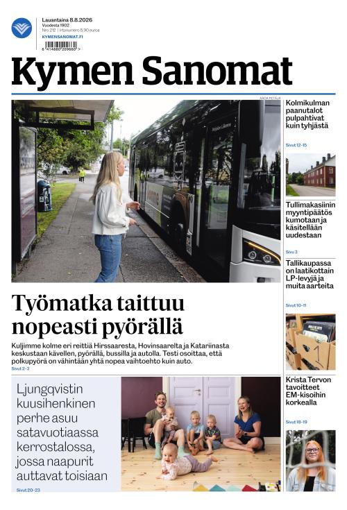Kymen Sanomat 8.8.2026