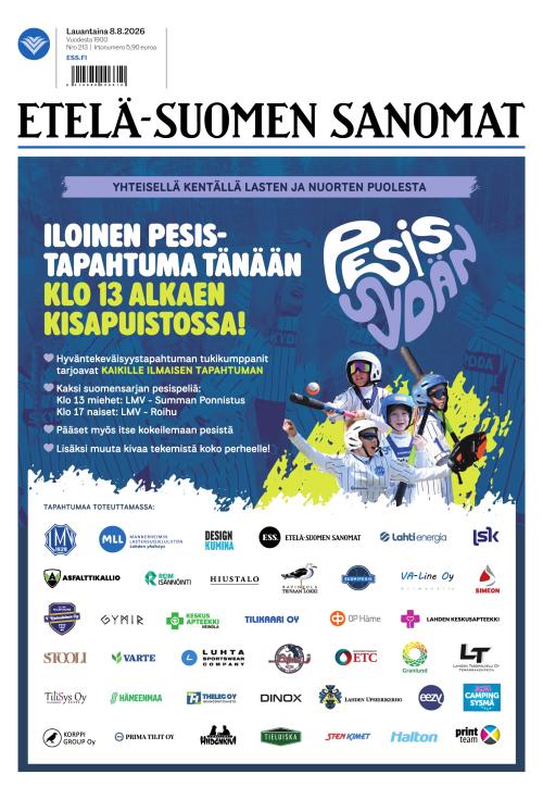 Etelä-Suomen Sanomat 8.8.2026