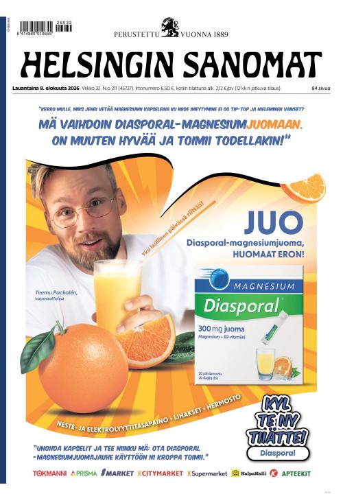 Helsingin Sanomat 8.8.2026