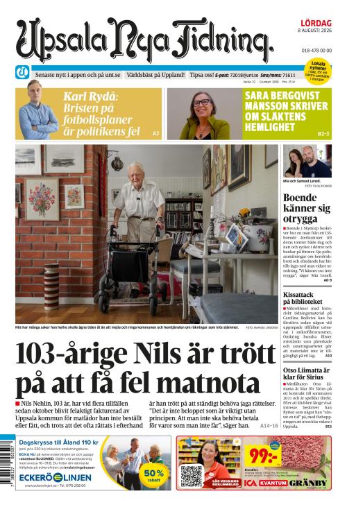 Upsala Nya Tidning 8.8.2026