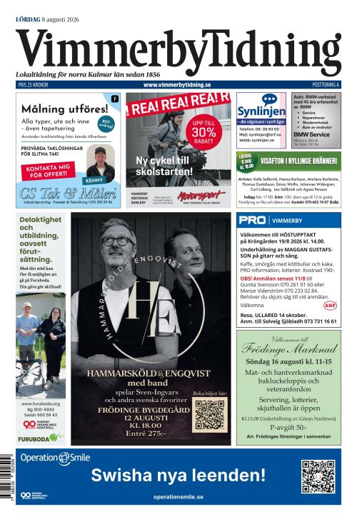 Vimmerby Tidning / Kinda-Posten 8.8.2026