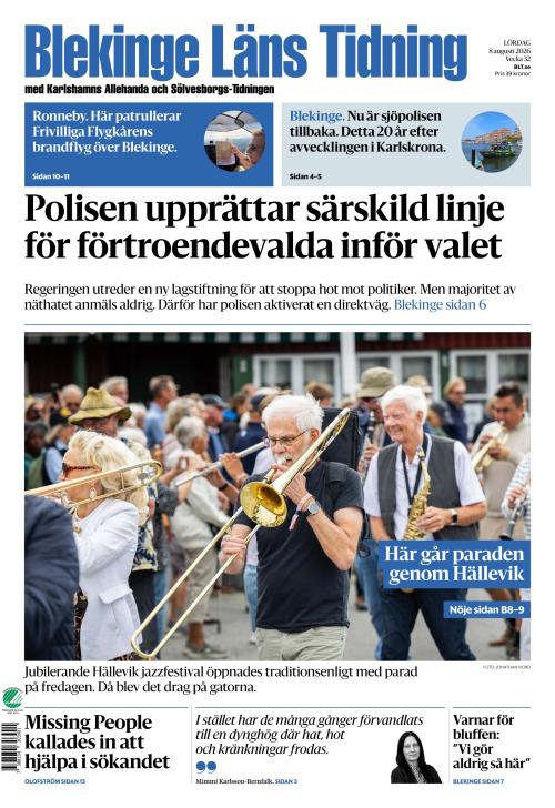 Blekinge Läns Tidning 8.8.2026