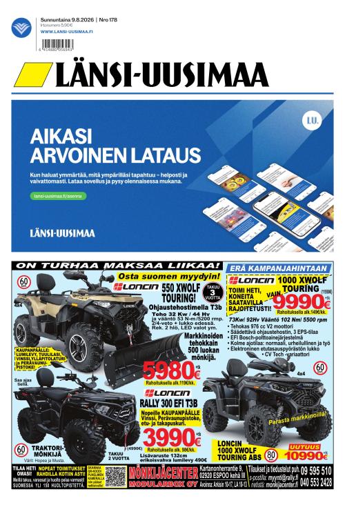 Länsi-Uusimaa 9.8.2026