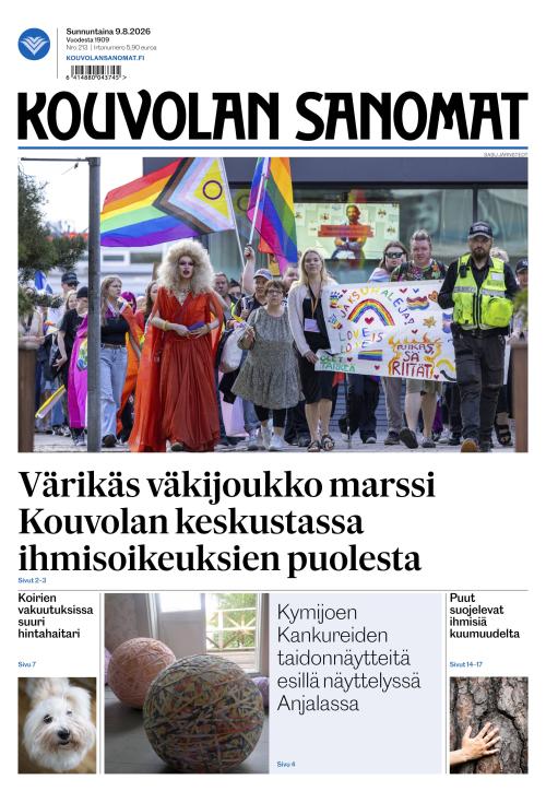 Kouvolan Sanomat 9.8.2026