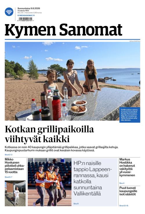 Kymen Sanomat 9.8.2026