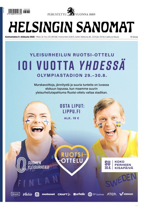 Helsingin Sanomat 9.8.2026