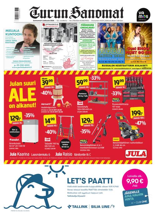 Turun Sanomat 9.8.2026