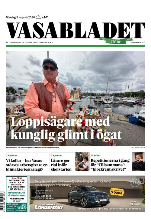 Vasabladet 9.8.2026