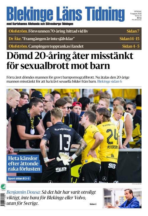 Blekinge Läns Tidning 9.8.2026