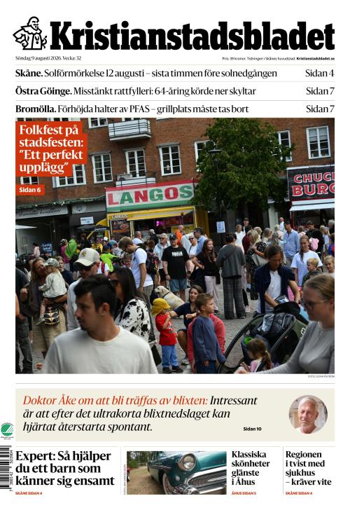 Kristianstadsbladet 9.8.2026